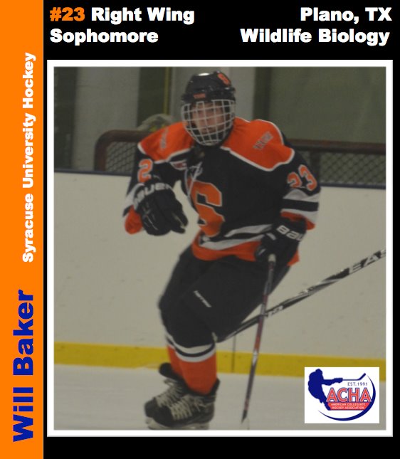 Will Baker, 2010-2012, Forward/Right Wing #23 2010-2012 and #7 (2010-2011), HOF Champions NECHL  2010-2012 team (player card 2011-2012)
